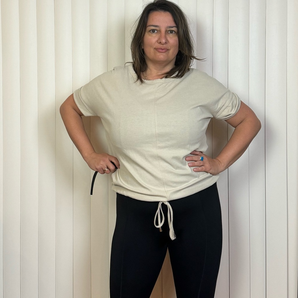 F&F Beige Crop Top Size Large